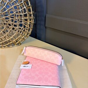 NWT Coach Powder Pink Notebook & Pencil Case Set | 2026 New Release
